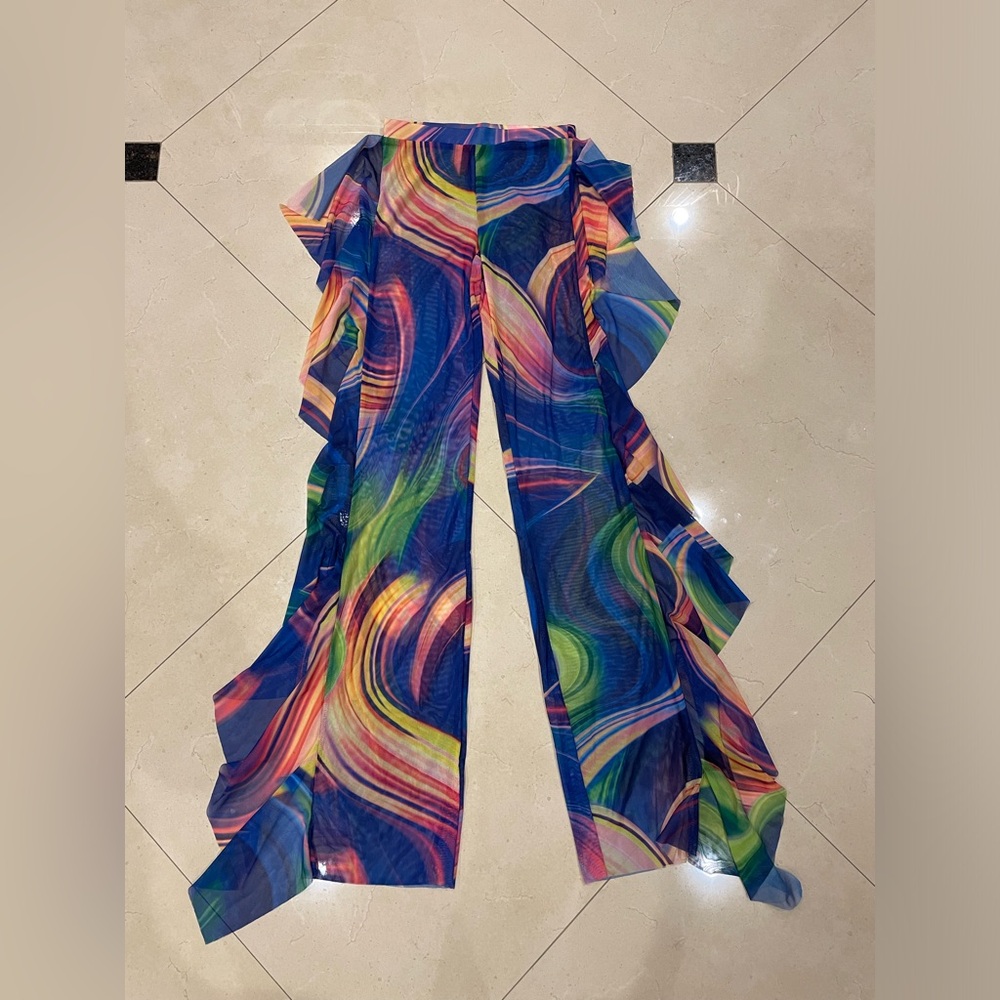 FASHIONNOVA | Colorful Mesh Pants